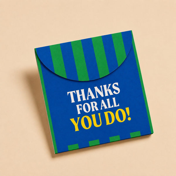 Mini Stocking Desk Drop - Thanks - Notepad