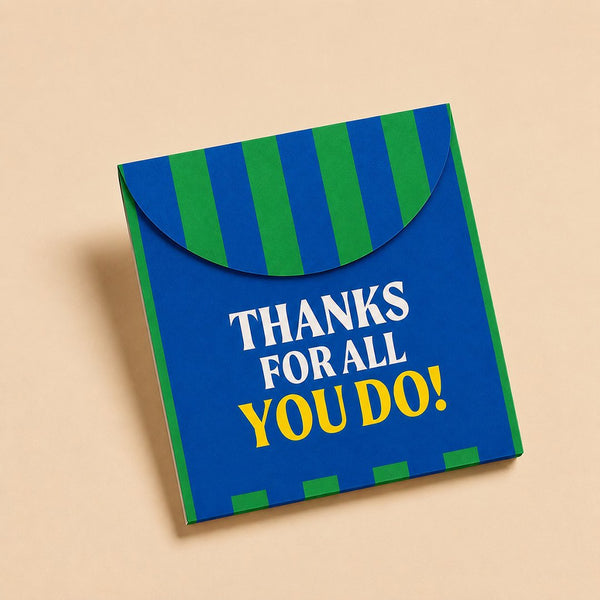 Mini Stocking Desk Drop - Thanks - Notepad, customizable branded office supplies > general office supplies > paper products >