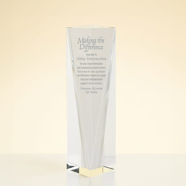 Optic Crystal Visionary Award - 8"