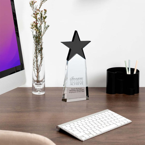 Crystal Star Pinnacle Trophy - Black
