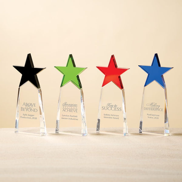 Crystal Star Pinnacle Trophy - Black