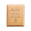 Bamboo Beveled Engraved Plaque - 8x10 - Portrait