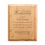 Bamboo Beveled Engraved Plaque - 12x 15 - Portrait