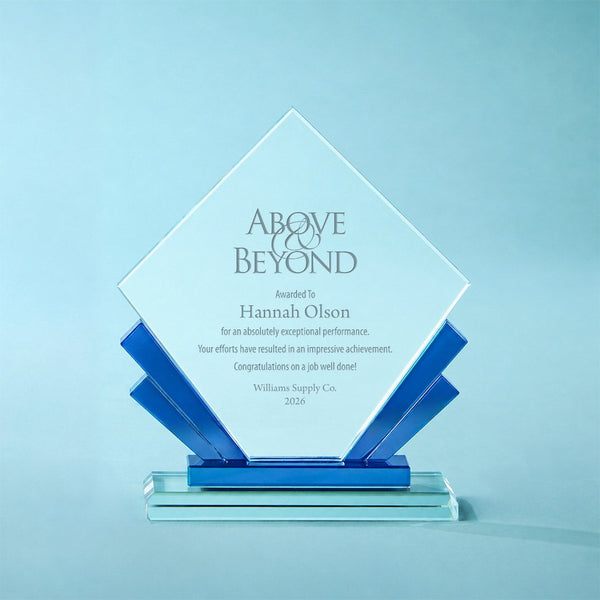 Blue Radiance Crystal Award - Large