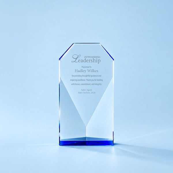 Blue Horizon Crystal Award - Small