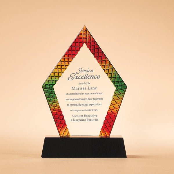 Mosaic Etched Diamond Award - Large