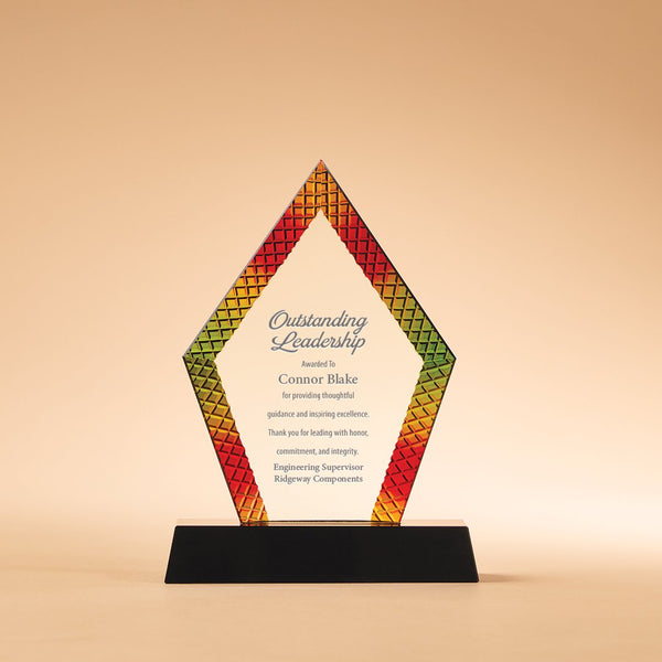 Mosaic Etched Diamond Award - Small