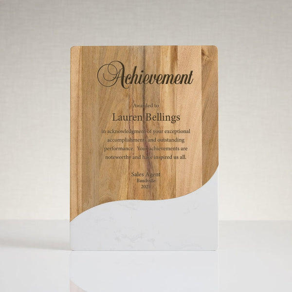 Wood & Marble Plaque