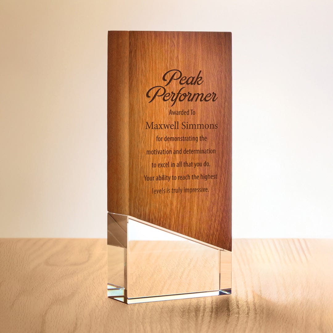Trophy Rectangular Platform Everwood Sustainable Trophy - Rectangle - Baudville