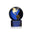 Glass Globe Trophy - Blue and Gold