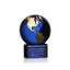 Glass Globe Trophy - Blue and Gold
