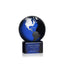 Glass Globe Trophy - Blue and Silver