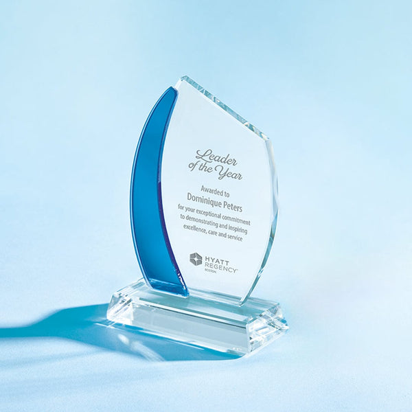 Crystal Eclipse Acccent Award - Medium Blue