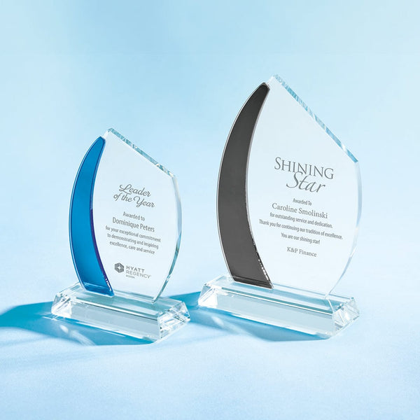 Crystal Eclipse Acccent Award - Medium Blue