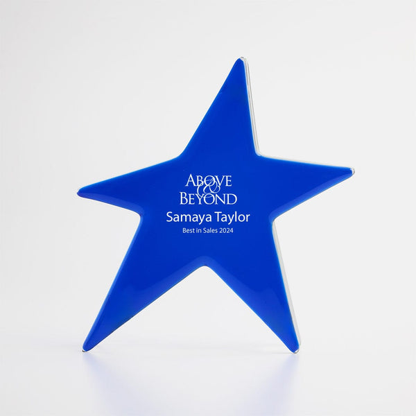 Sapphire Art Glass Trophy