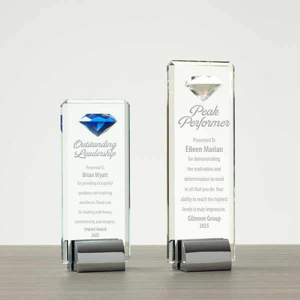 Sapphire Summit Crystal Trophy