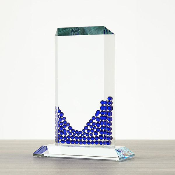 Sapphire Radiance Crystal Trophy