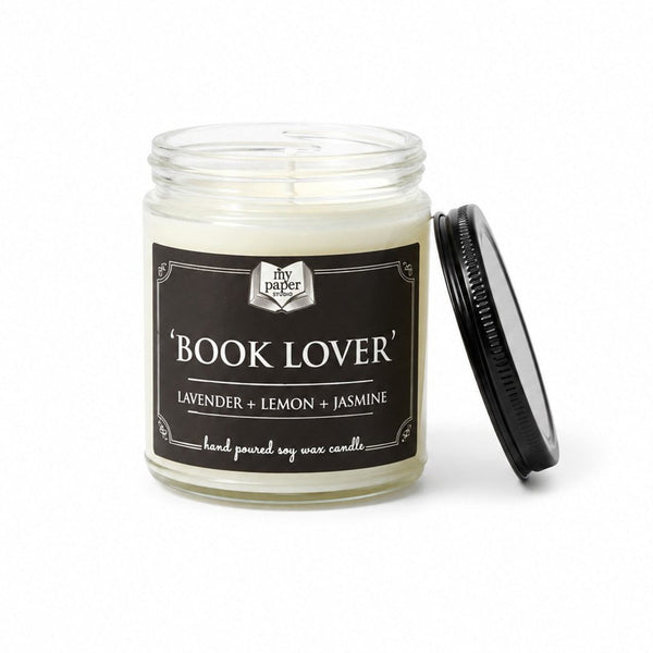 One More Chapter Candle, customizable branded home & garden > decor > home fragrances > candles, back view