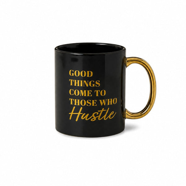Golden Hustle Mug, customizable branded home & garden > kitchen & dining > tableware > drinkware > mugs, front view