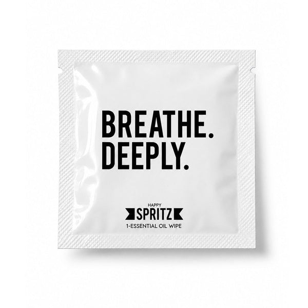 Breathe Deeply Towelettes, customizable branded health & beauty, front view