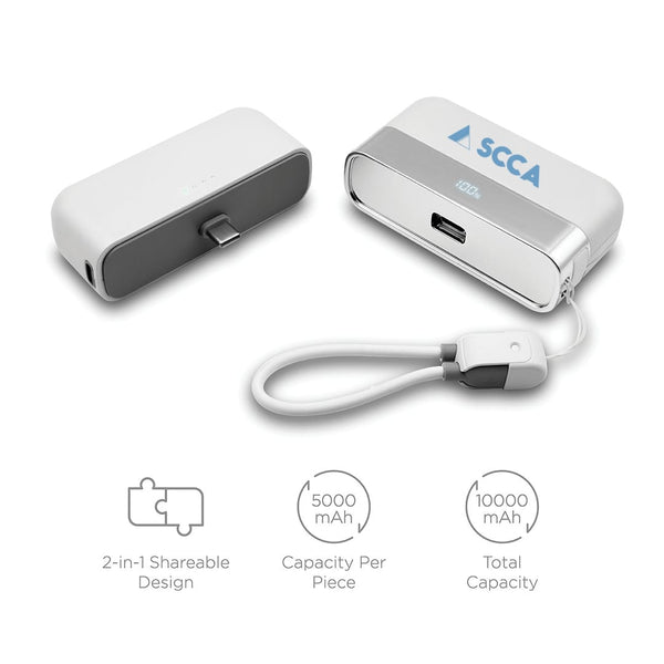 Add Your Logo: Share & Supply 10,000 mAh 2 Piece Power Bank