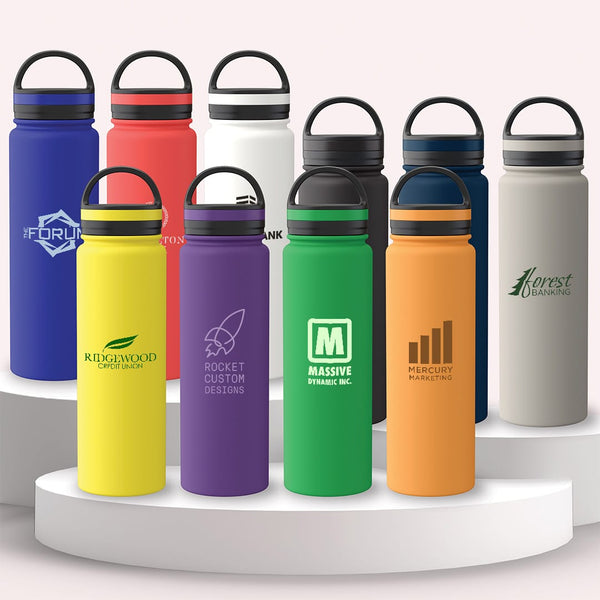 Add Your Logo: Colorburst Soft Touch 34 oz Stainless Bottle