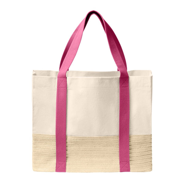 Add Your Logo: Sea & Straw Tote Bag