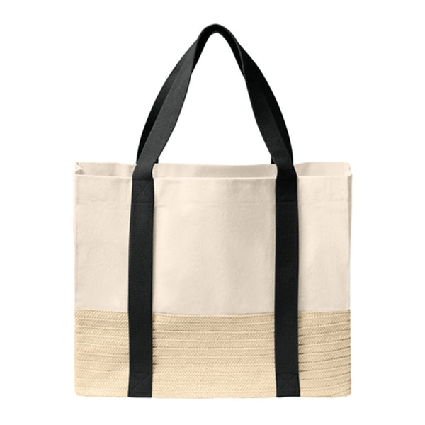 Add Your Logo: Sea & Straw Tote Bag