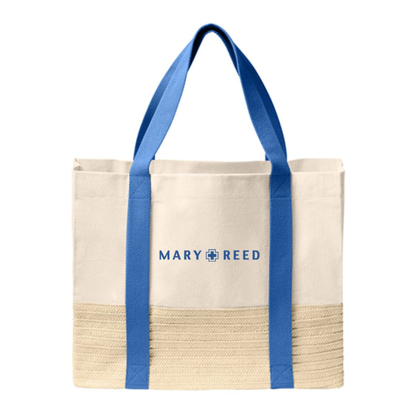 Add Your Logo: Sea & Straw Tote Bag