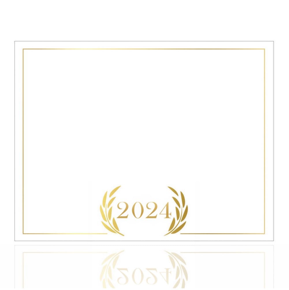 Foil-Stamped Certificate Paper - 2024 Laurels