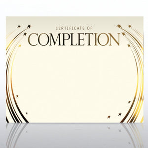 Foil-Stamped Certificate Paper - Completion - Cream