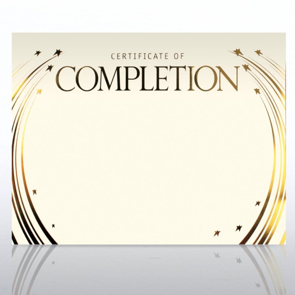 Foil-Stamped Certificate Paper - Completion - Cream
