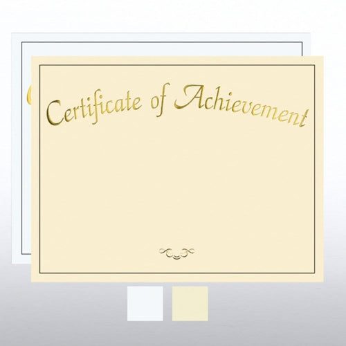 Foil Certificate Paper - Certificate of Achievement - White - 50 per Pack