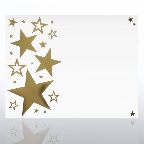 Foil Certificate Paper - Bright Stars - Gold