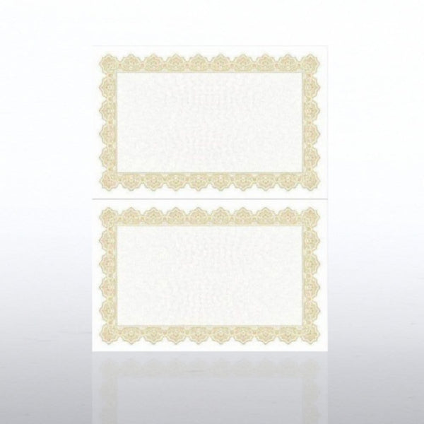 Certificate Paper - Scallop - Half-Size - Gold