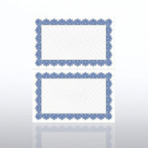 Certificate Paper - Scallop - Half-Size - Royal Blue