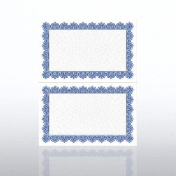 Certificate Paper - Scallop - Half-Size - Royal Blue