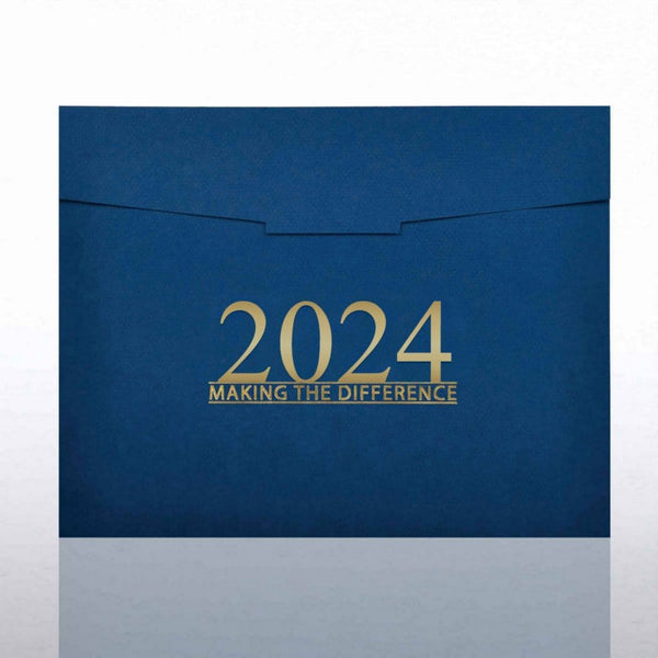 Foil-Stamped Certificate Folder - MAD - 2024 - Blue