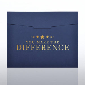 Foil Stamped Certificate Folder-You Make the Difference Star