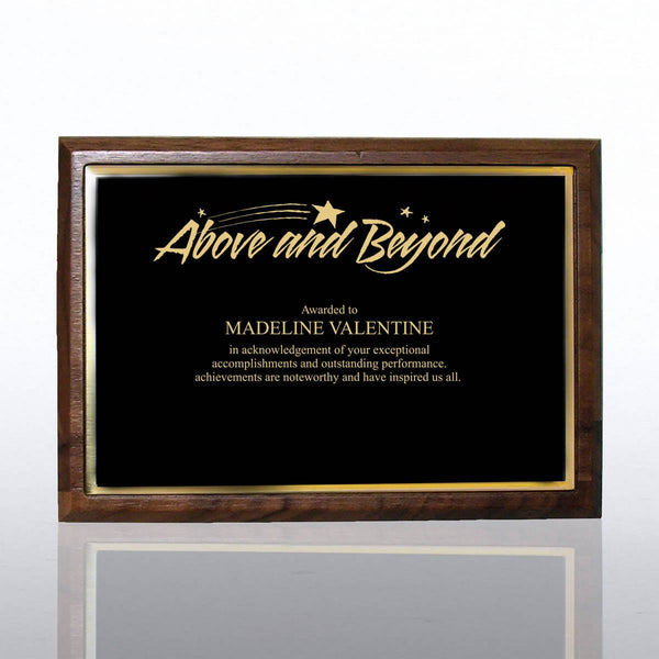 Prestigious Award Plaque - Full-Size - Black w/ Gold
