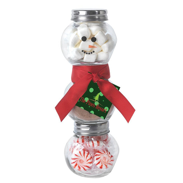 Add Your Logo: Snowman Gift in a Jar
