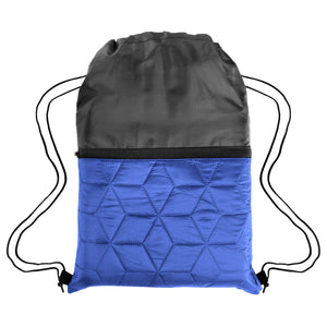 Add Your Logo: Quilted Drawstring Bag