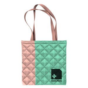 Add Your Logo: Reuse & Recycle Puffy Tote Bag