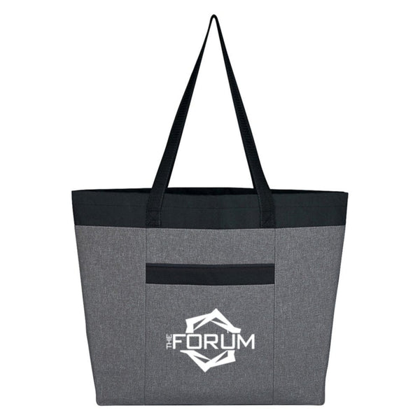 Add Your Logo: High End Heathered Tote Bag