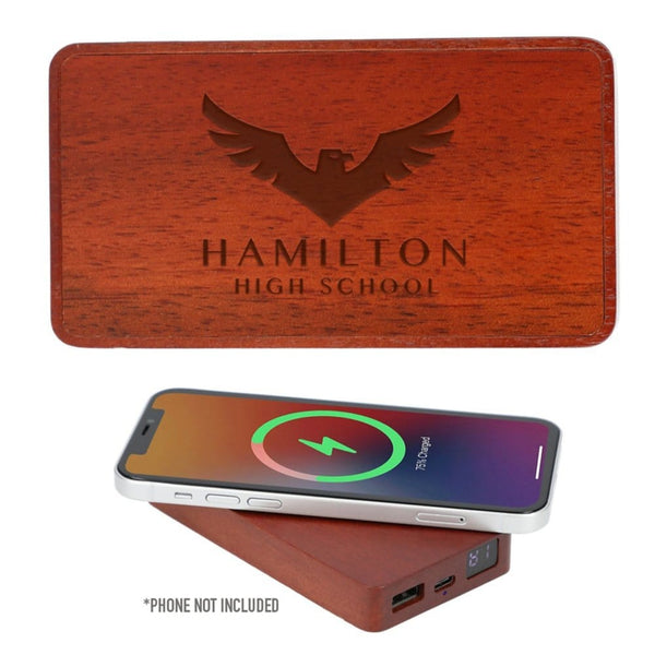 Add Your Logo: MagClick™ Fast Wireless Wood Power Bank