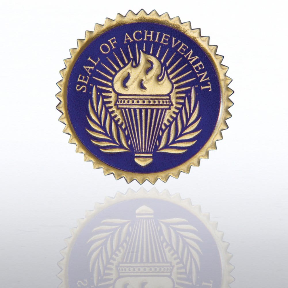 Certificate Seal - Seal of Achievement Torch - Blue/Gold