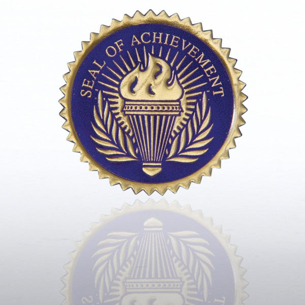 Certificate Seal - Seal of Achievement Torch - Blue/Gold