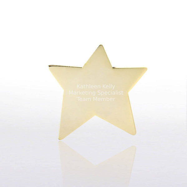 Personalized Lapel Pin - Gold Star