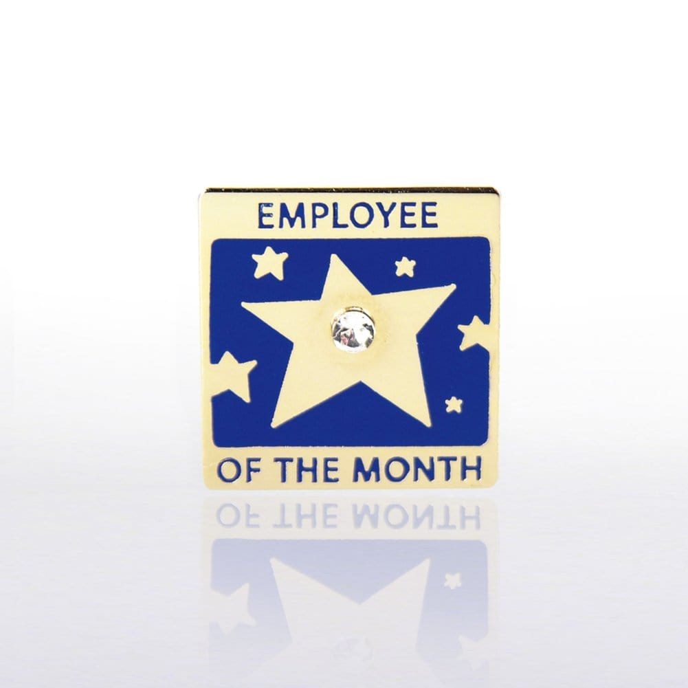 Lapel Pin - Employee of the Month w/ Gem