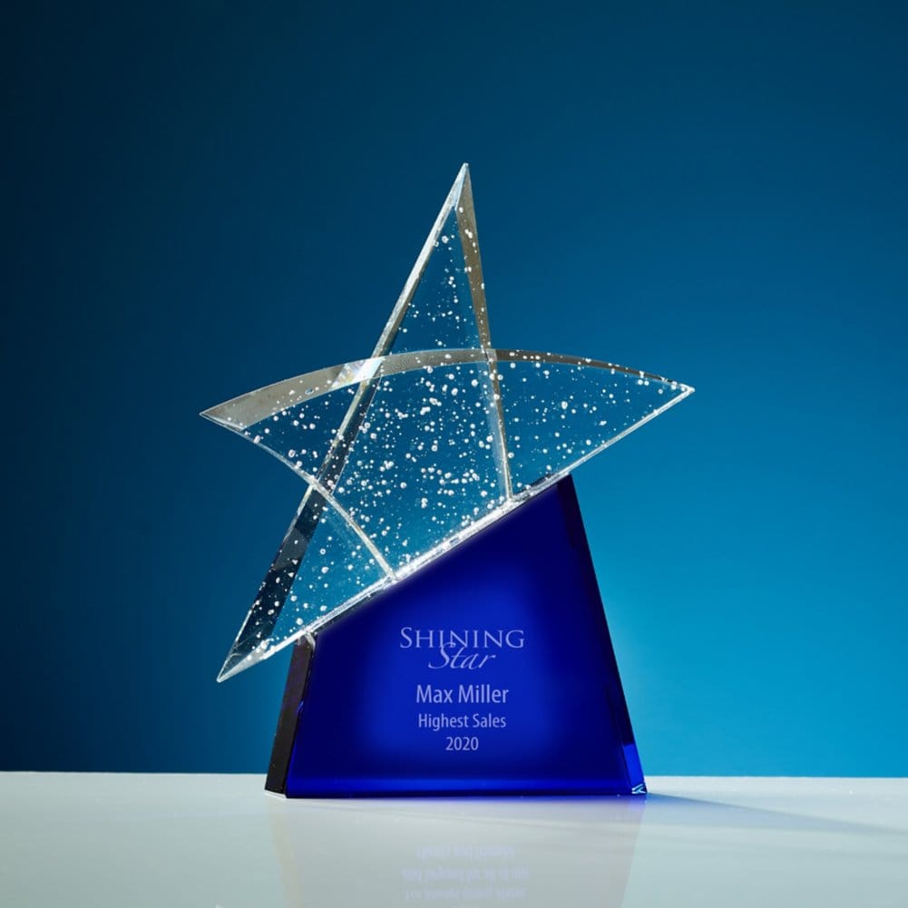 Glistening Praise Crystal Award - Star